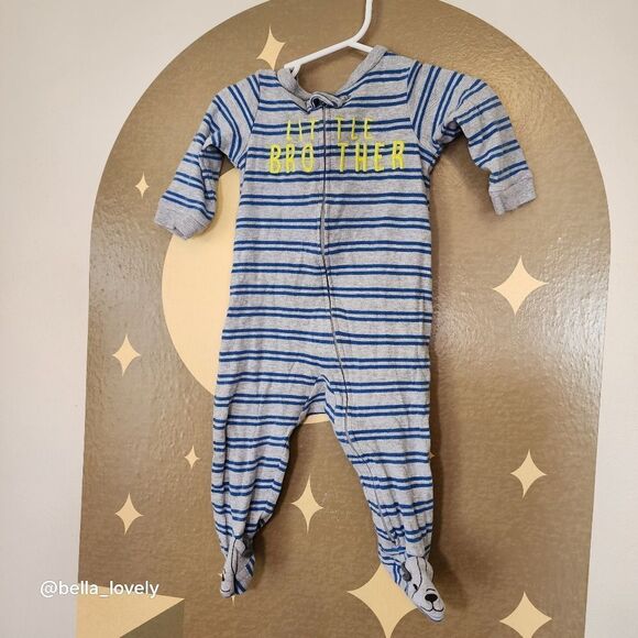 🏖 9M Carter's Little Brother Onesie Footie Pajamas with Puppies on Feet - Picture 1 of 5